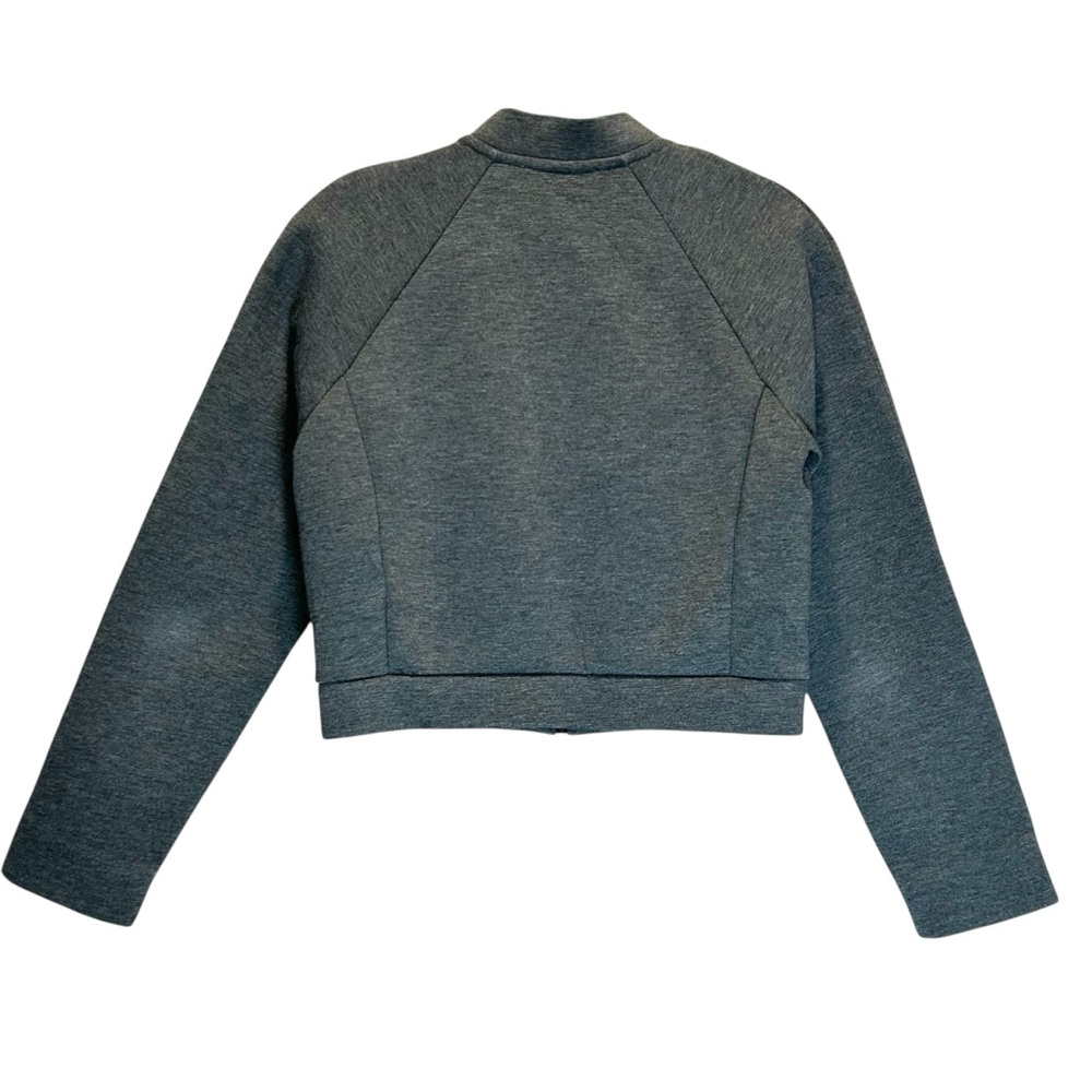 Everlane Women’s Heather Gray Street Fleece  Cropped Bomber Jacket - Small - Picture 5 of 10